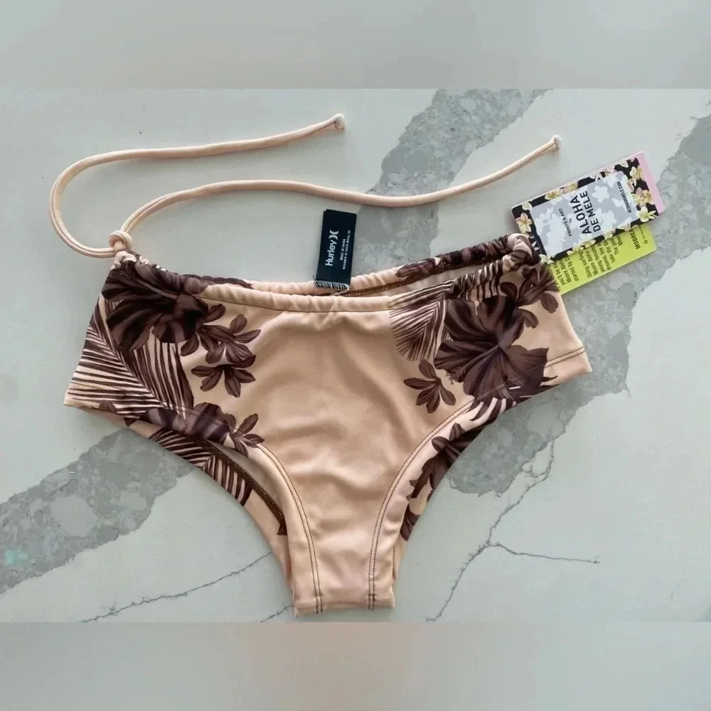 Hurley Adjustable 2-Piece Hawaiian Lei Max Top (S) Bottom (XS) Bikini Set NWT - Picture 6 of 9